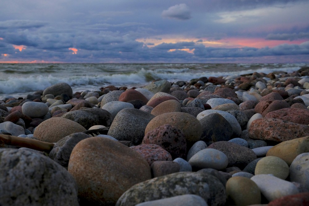 Sunset Landscape, Pebbles