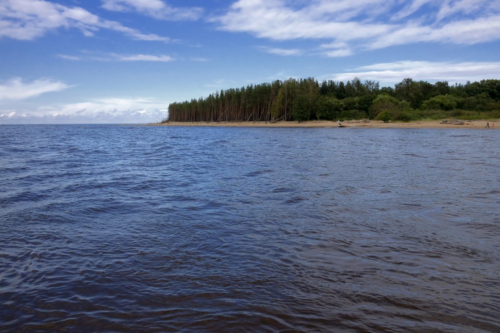 The Gauja River Flows into the Sea