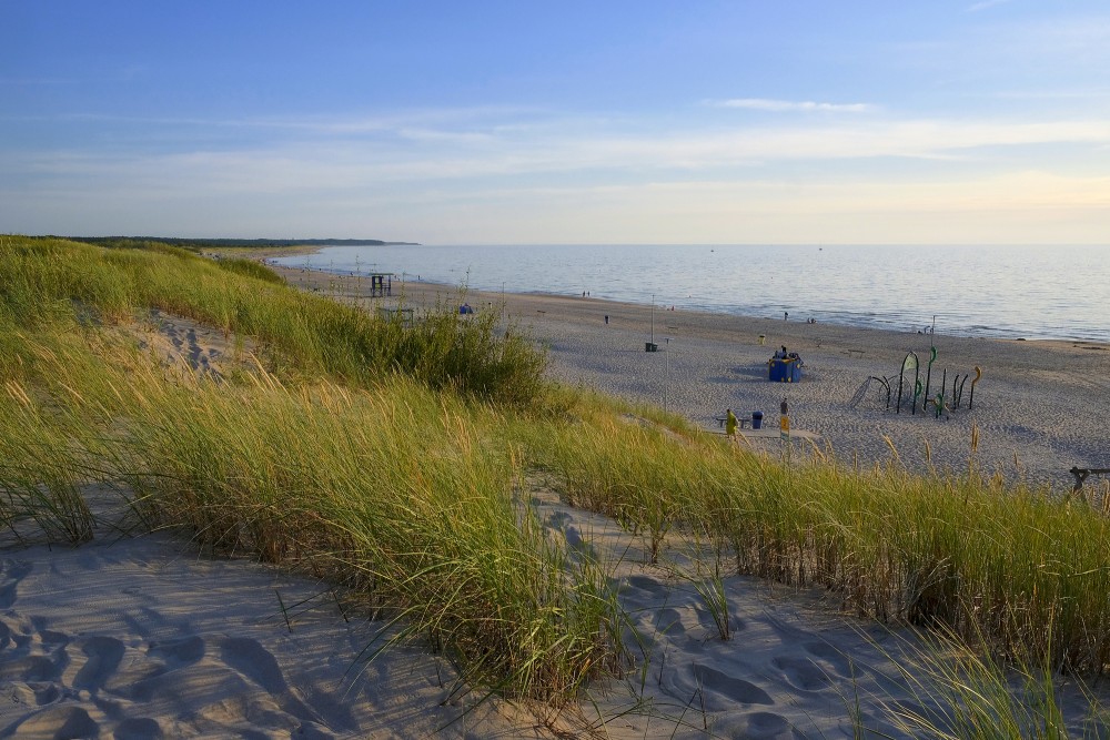 View from the Dunes to Ventspils Beach