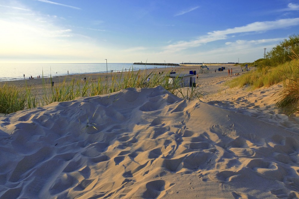 Skats no kāpām uz Ventspils pludmali