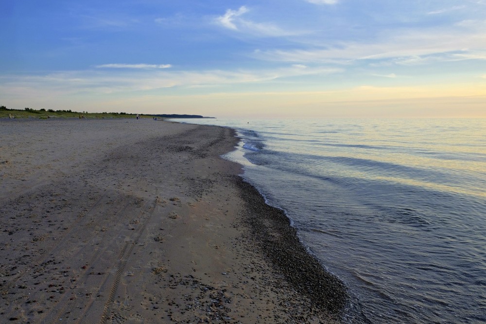 Vakara jūras ainava pie Ventspils