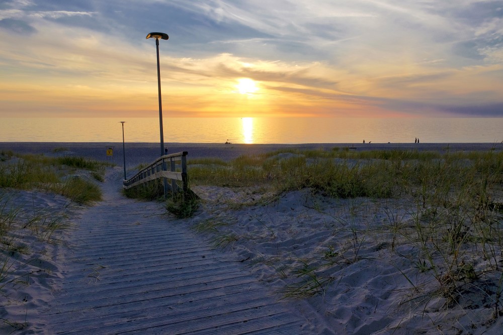 Saulriets Baltijas jūrā, Ventspils pludmale