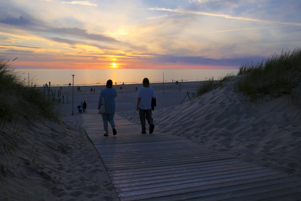 Saulriets Ventspils pludmalē