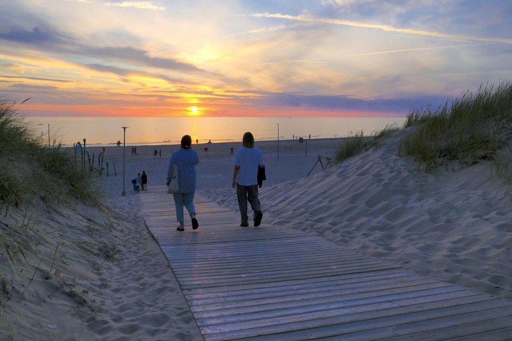 Saulriets Ventspils pludmalē