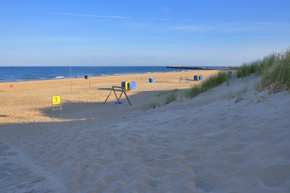 Wide Sandy Beach with Dunes and the Baltic Sea Coastline