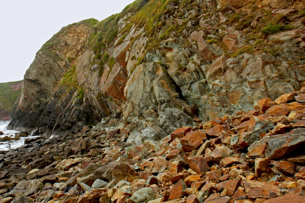 Jūras piekraste pie St David's, Wales, Lielbritānija