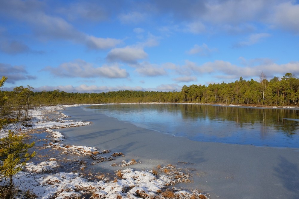 Bezdibeņa ezers ziemā