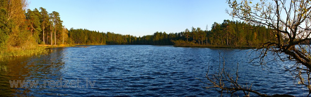 Panorama of Lake Dižiere, Latvia