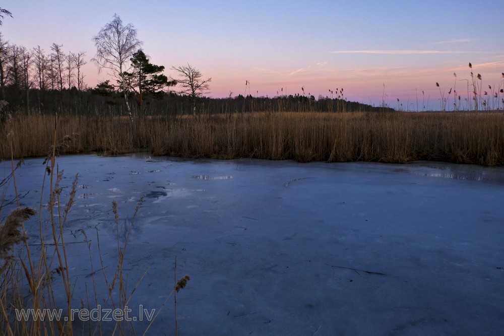 Evening Landscape of Lake Sloka