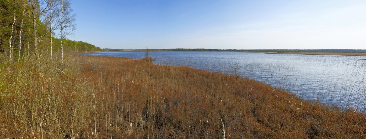 Klāņezera panorāma pavasarī