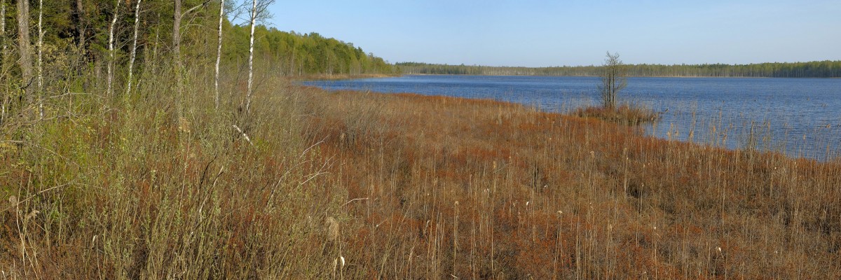 Klāņezera panorāma pavasarī