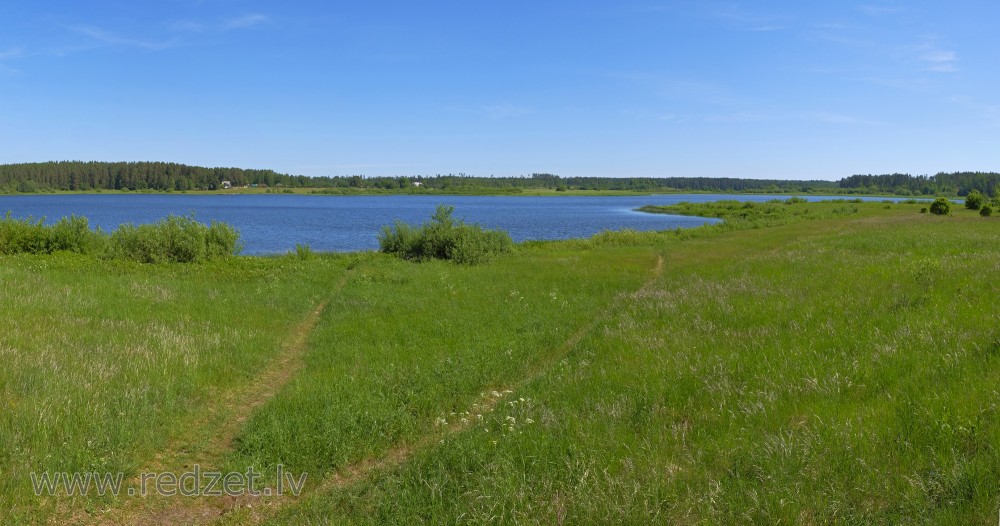 Lake Lielais Nabas ezers Panorama, Latvia