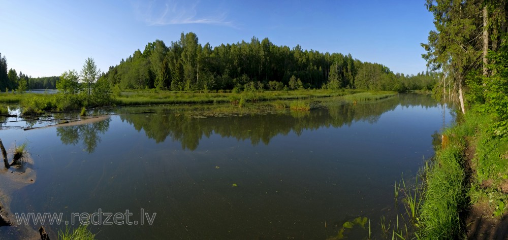 Sķēdes Water Mill Lake Panorama