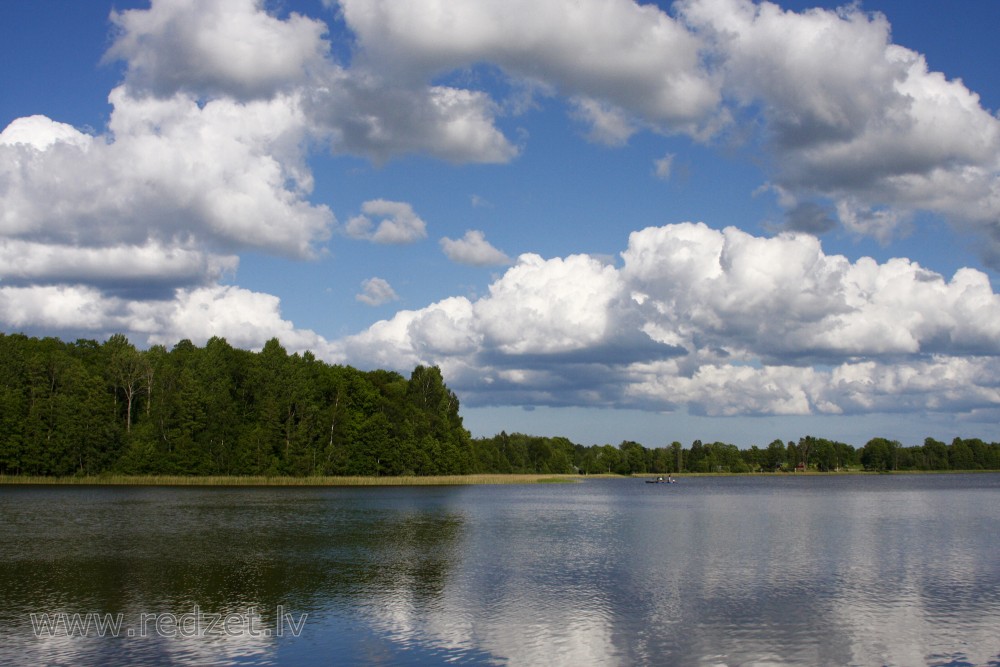 Lake Sasmaka Landscape, Cumulus Cloud