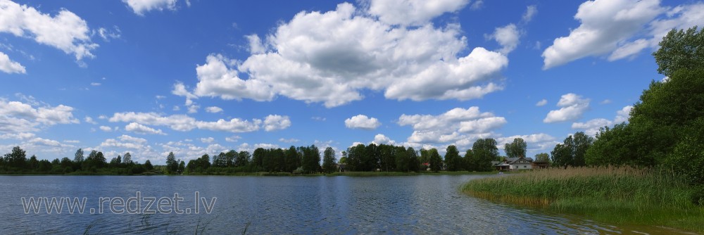 Panorama View Of Lake Lubezers