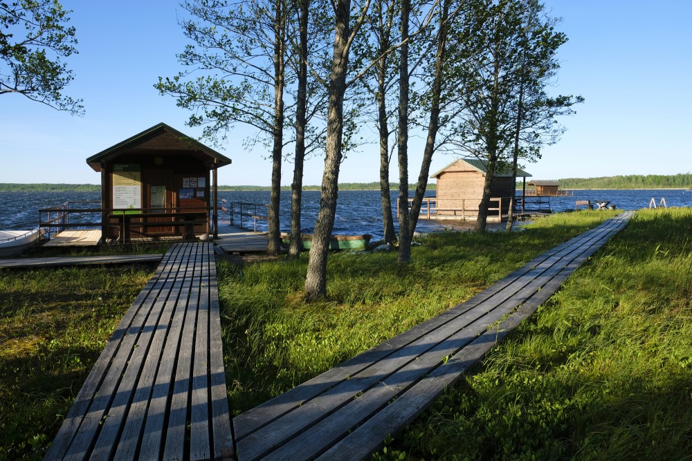 Camping Houses On The Shore Of Lake Lielauce