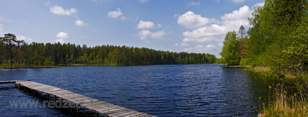 Panorama of Lake Dižiere, Latvia