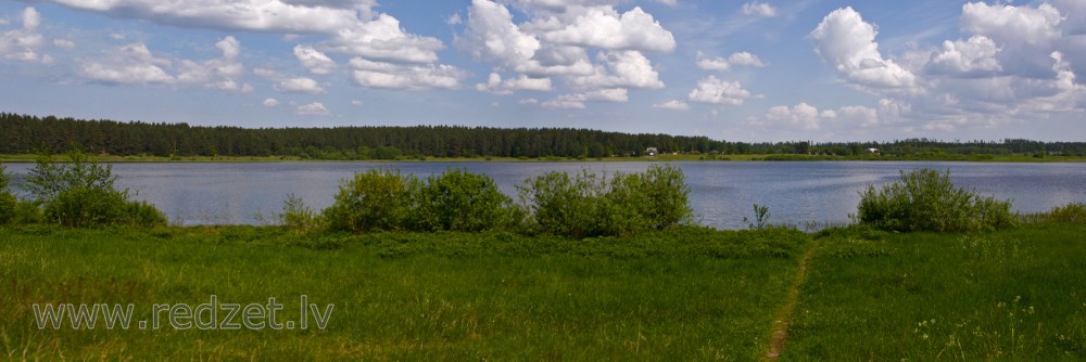 Lake Lielais Nabas ezers Panorama, Latvia