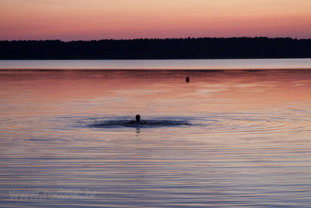 Būšnieku Lake after Sunset