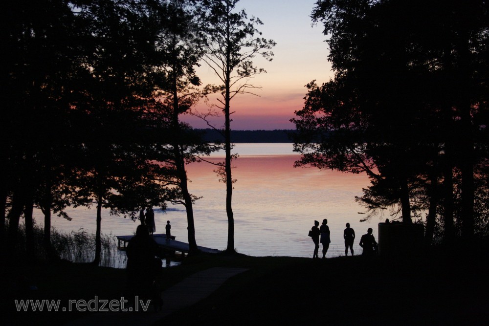Būšnieku Lake after Sunset