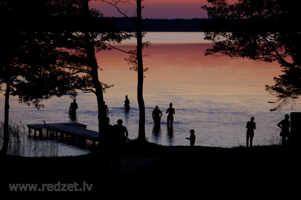 Būšnieku Lake after Sunset