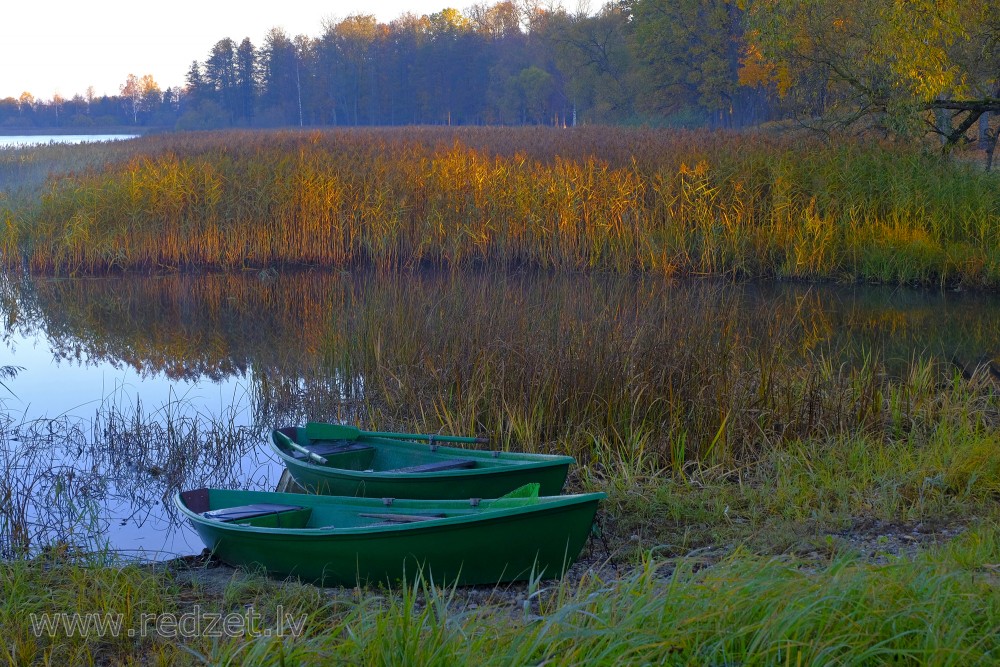 Boats in the Lakeshore of Marinzeja