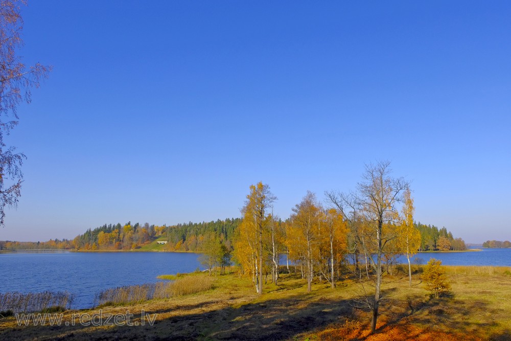 View of the Temple Hill, Autumn Landscape, Latvia
