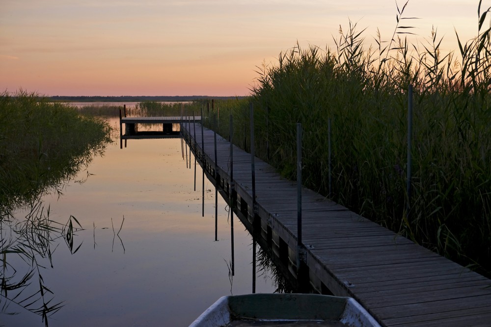 Boat Dock Near Lake Engure