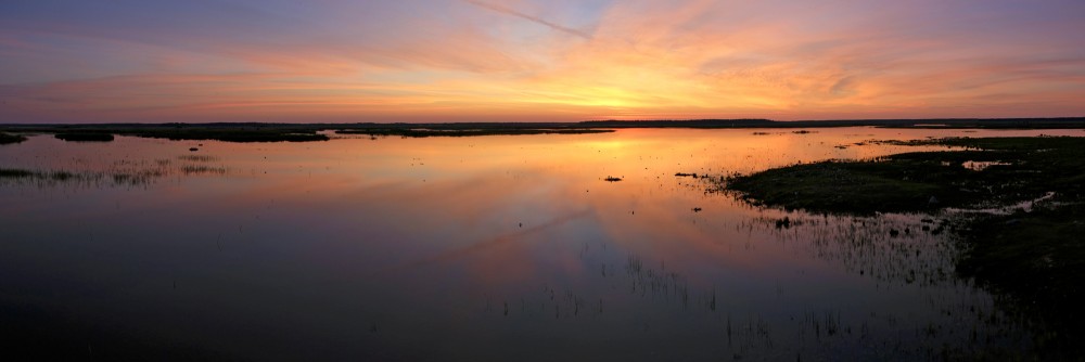 Lake Engure Sunset Panorama