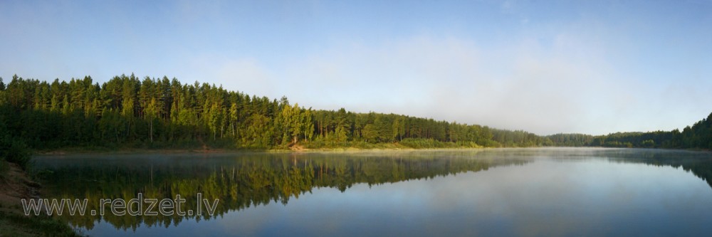 Dubkalnu quarry in Morning (panorama)