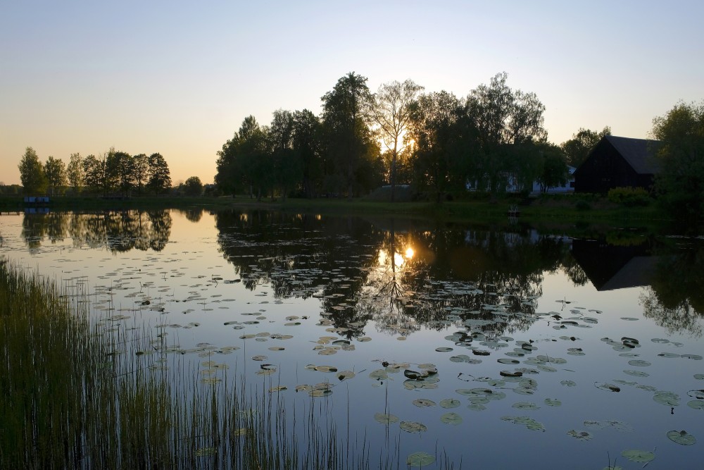 Zvanezers Lake at sunset