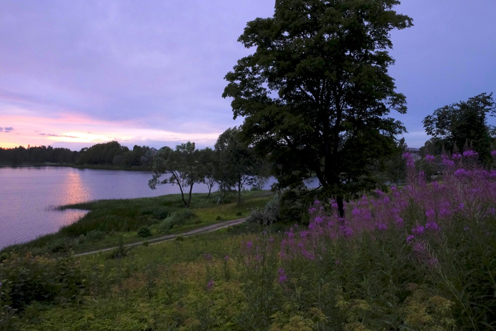 Evening landscape of Lake Lazdona