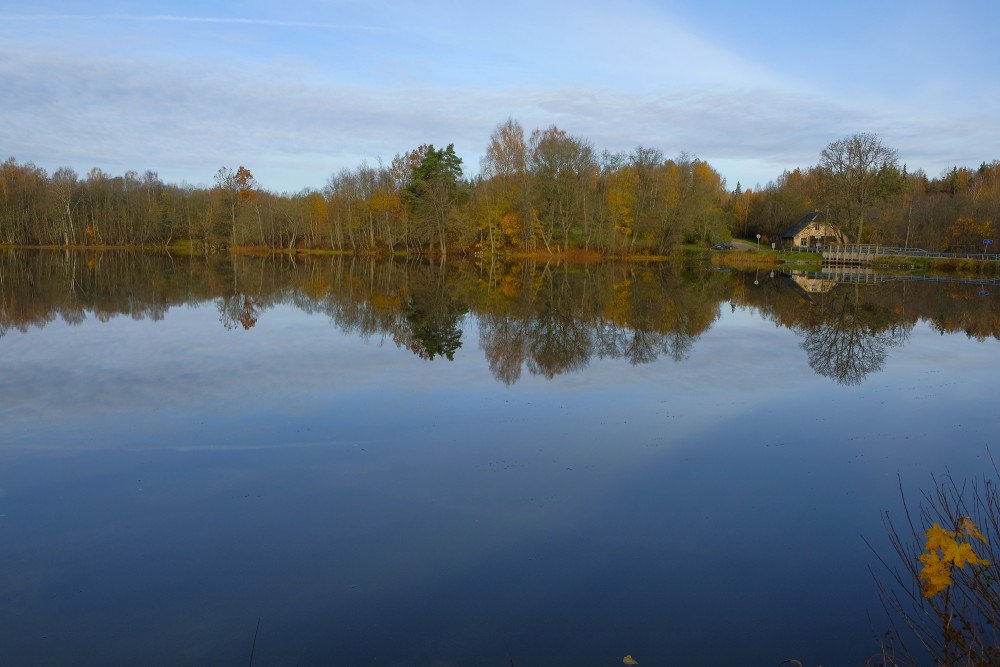 Autumn Landscape of the Rudbārži Mill-lake