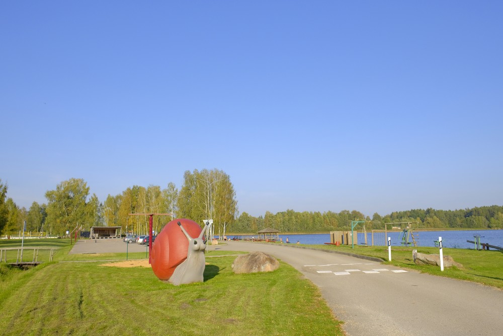 Beach of the Lake Sasmaka