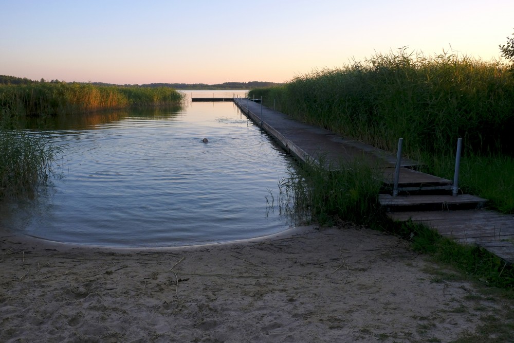 Vilgāle Lake Swimming Place, footbridge