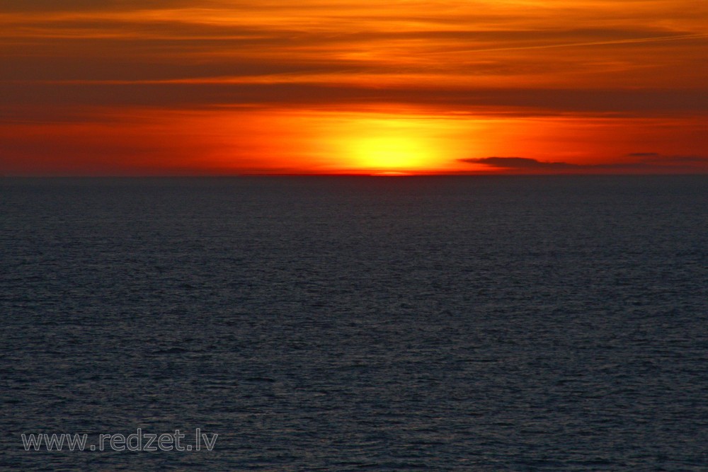 Sunset in the Atlantic Ocean