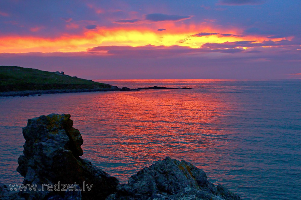 Sunset in the Atlantic Ocean