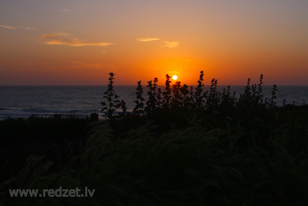 Sunset in the Atlantic Ocean