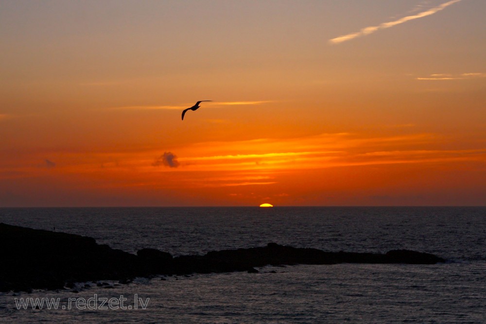 Sunset in the Atlantic Ocean