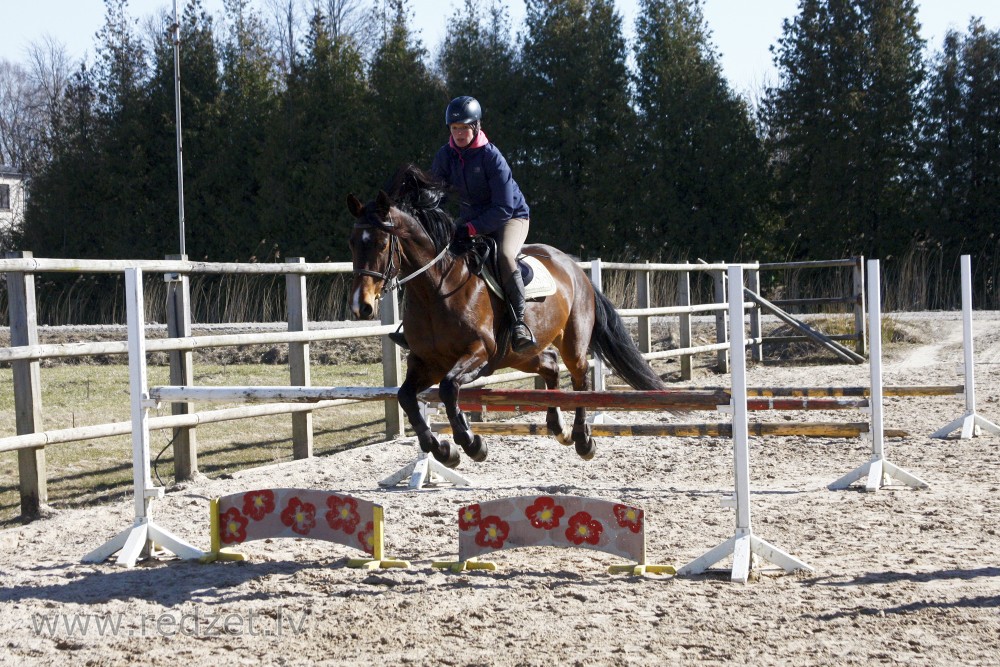 Leaping over obstacle