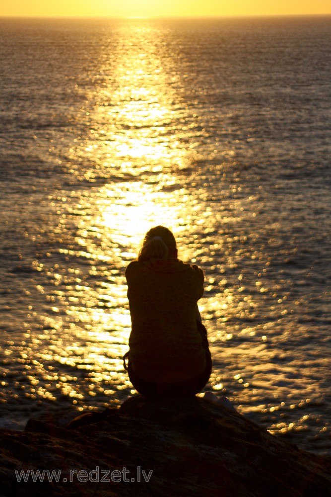 Human Silhouette at Sunset