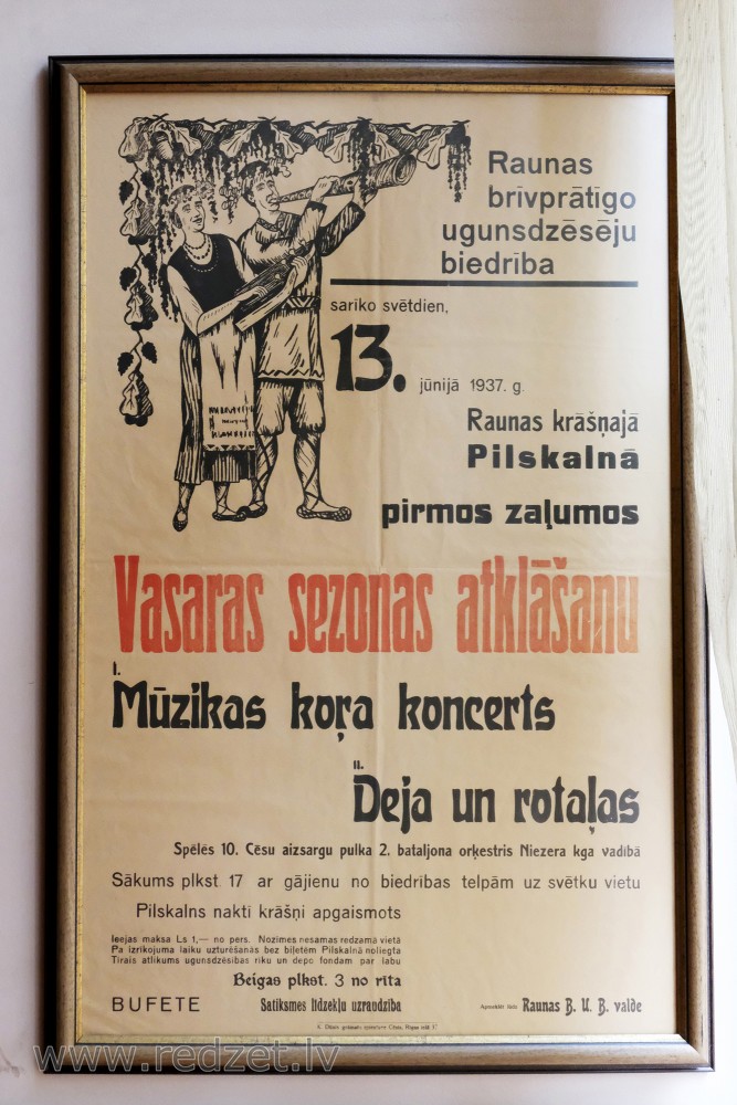 Vēsturiskā afiša restorānā "Uguns Dzēsējs"