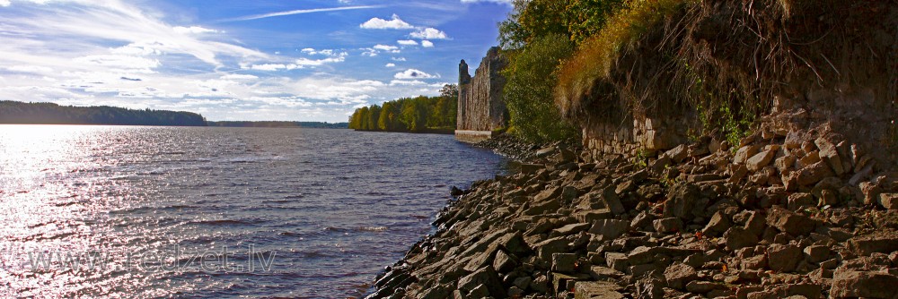 Daugavas panorāma pie Kokneses pilsdrupām