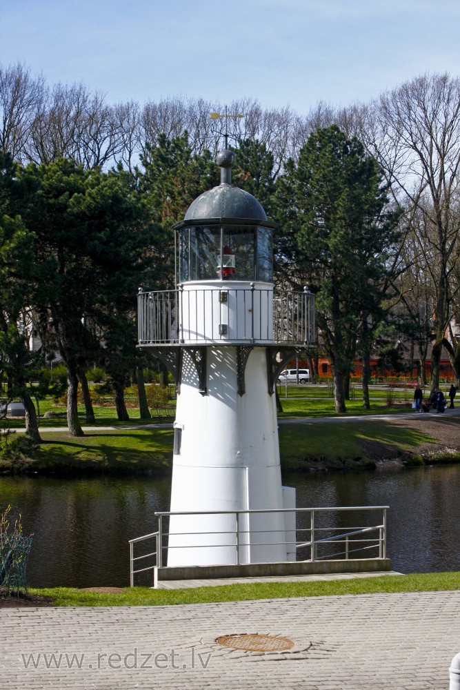 Lighthouse next to Freeport of Riga Authority building