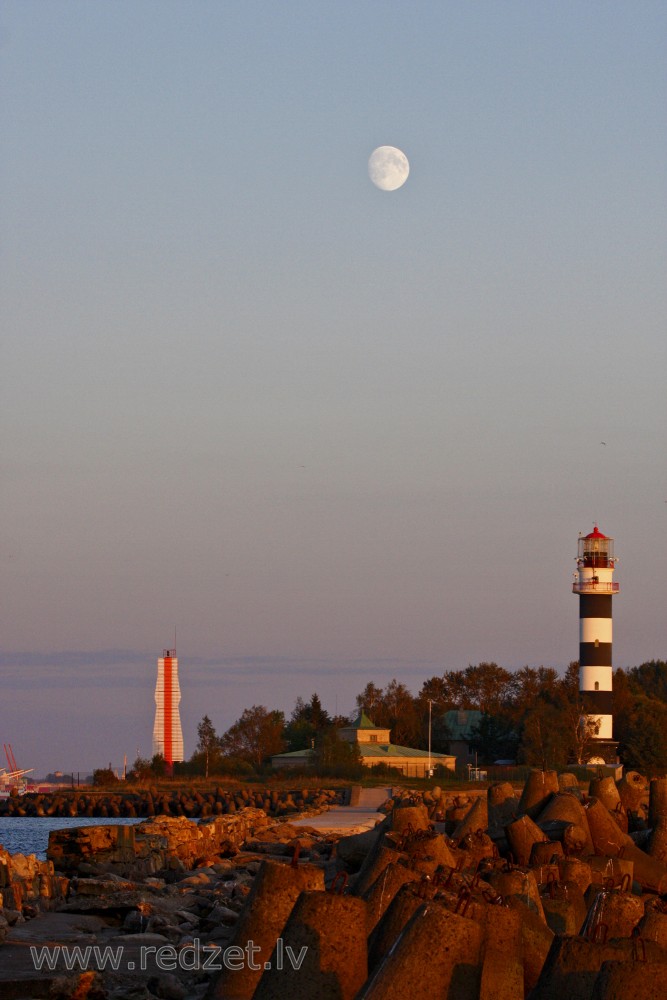 Daugavgrīva Lighthouse in Sunset