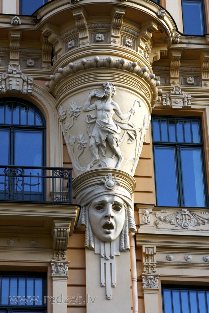Art Nouveau Face Decorative element of the facade