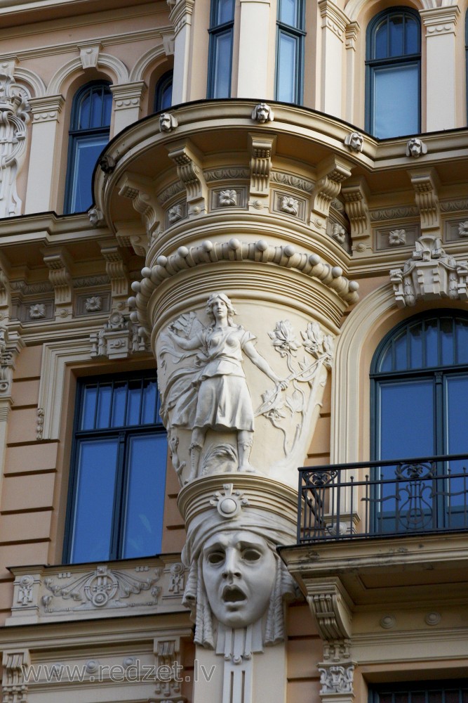 Art Nouveau Face Decorative element of the facade