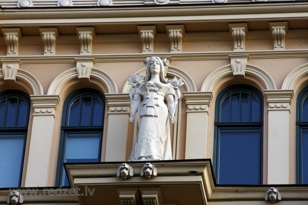 Historical Building with Sculptures on the Facade