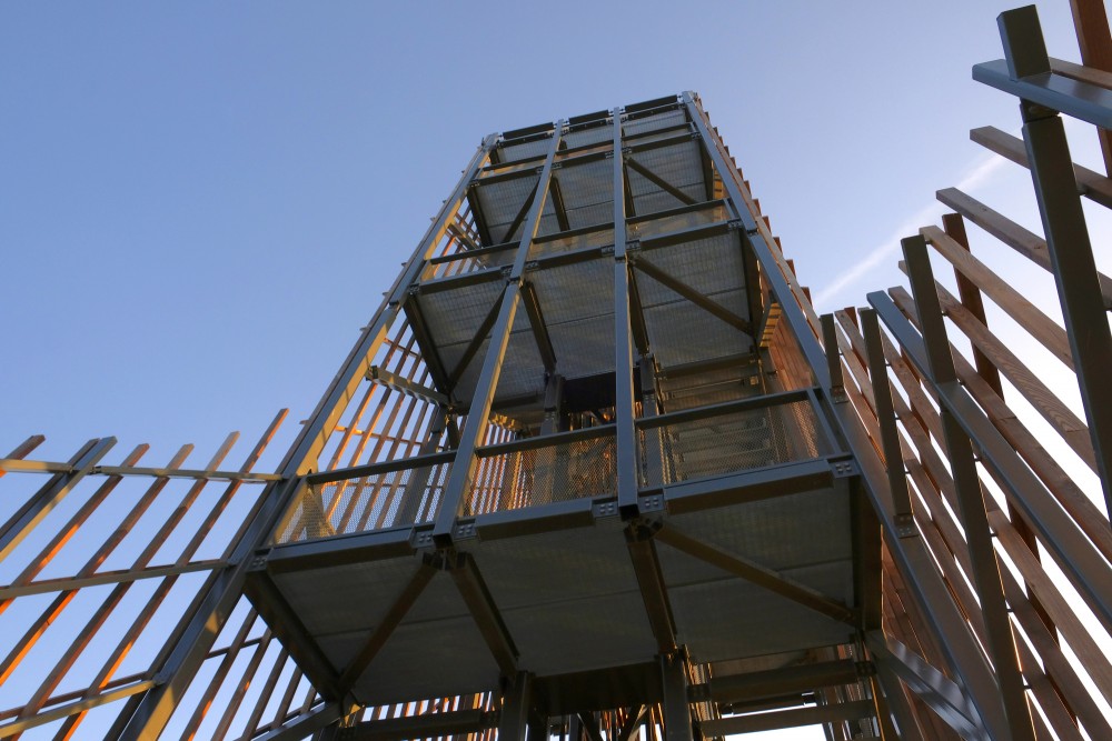 Close-up of the Kuldīga View Tower