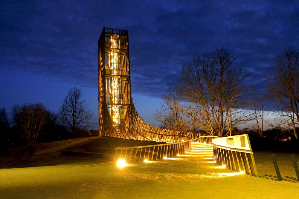 Kuldiga Observation Tower at Night